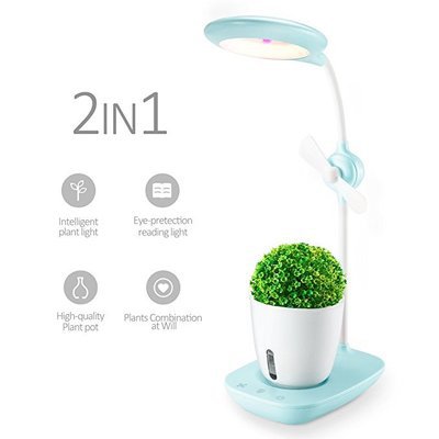 Smart Plant Growth Lamp with Fan and Eye-Caring Light