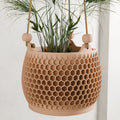 Hanging Honeycomb Planter; Geometric Suspended Pot for Indoor Plant Display
