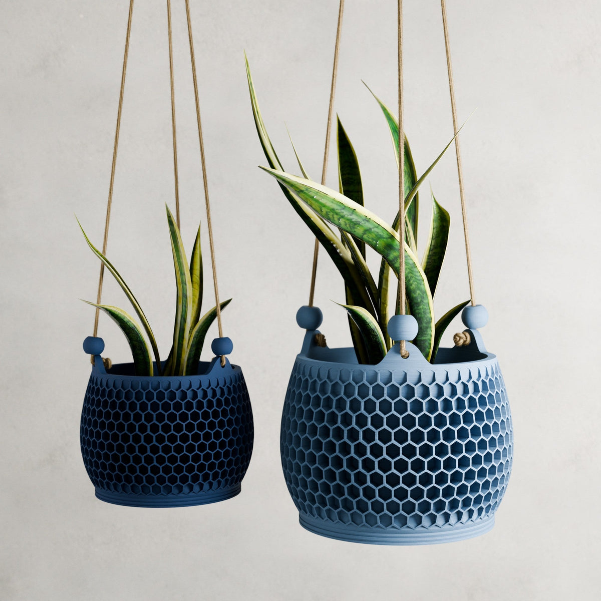 Hanging Honeycomb Planter; Geometric Suspended Pot for Indoor Plant Display