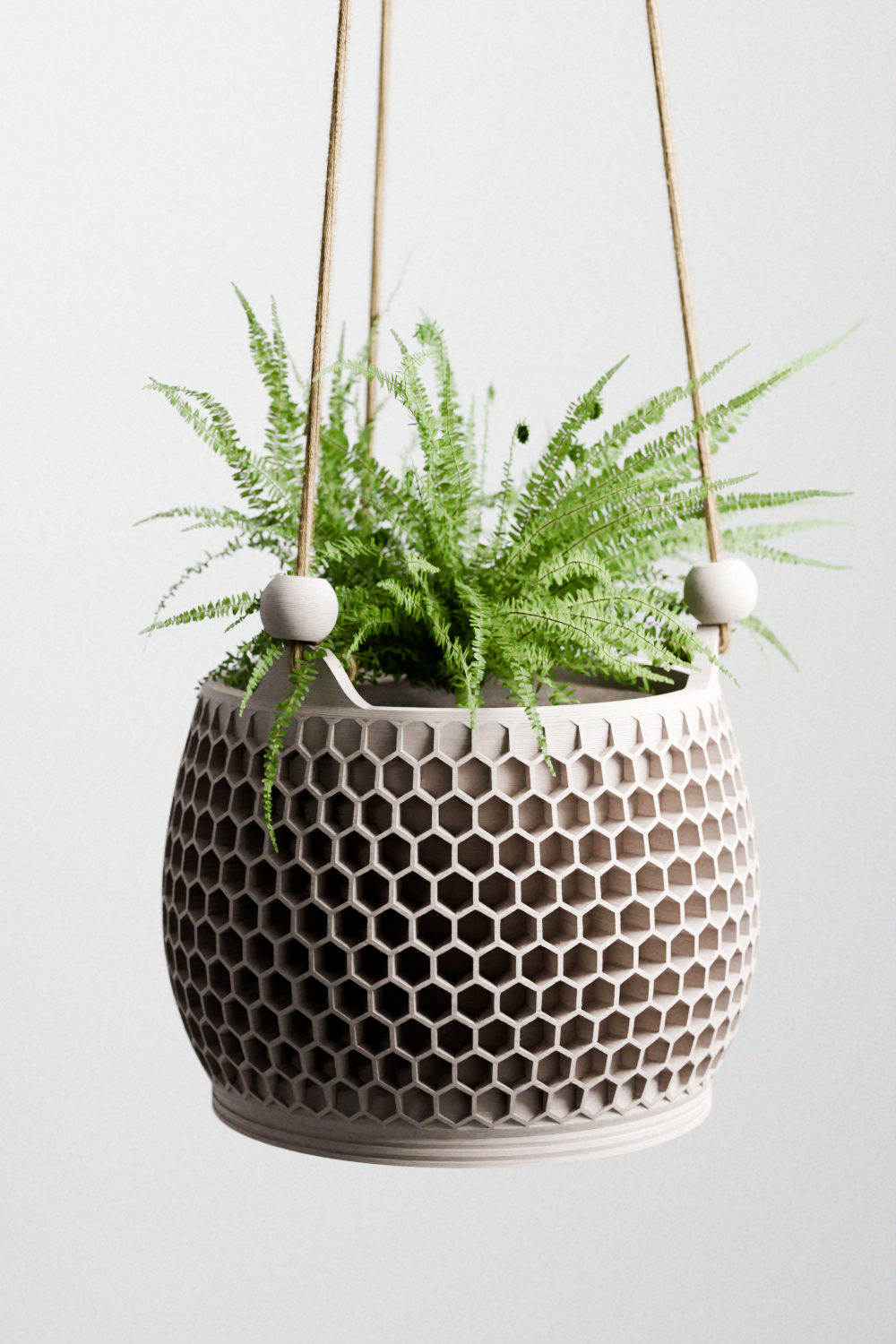 Hanging Honeycomb Planter; Geometric Suspended Pot for Indoor Plant Display