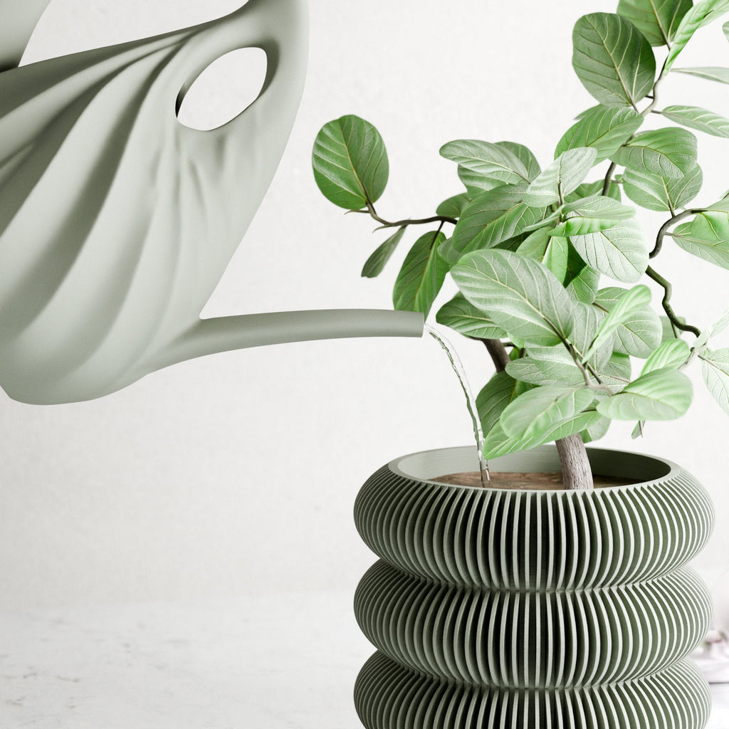 Swirl Watering Can; Elegant Curved Watering Can for Indoor Plant Care