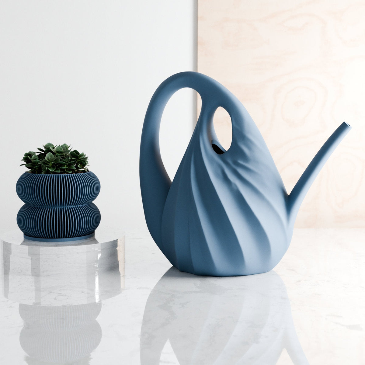 Swirl Watering Can; Elegant Curved Watering Can for Indoor Plant Care