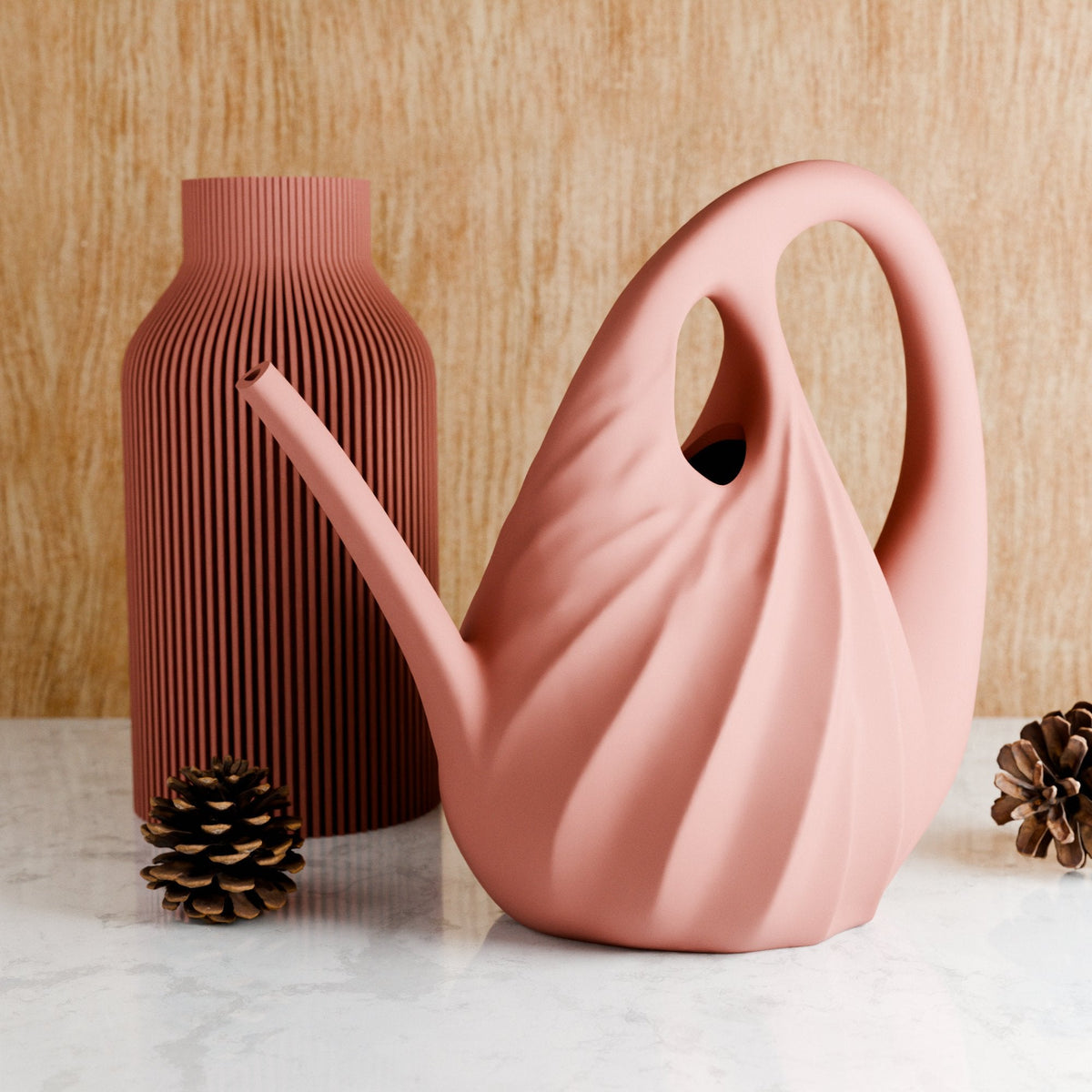 Swirl Watering Can; Elegant Curved Watering Can for Indoor Plant Care