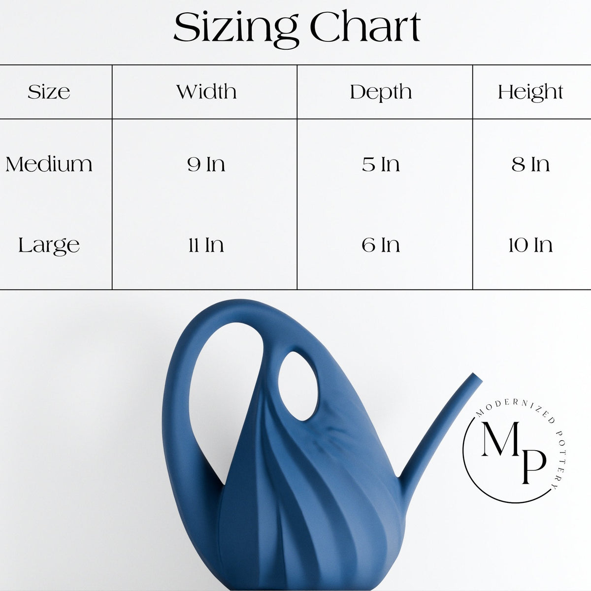 Swirl Watering Can; Elegant Curved Watering Can for Indoor Plant Care