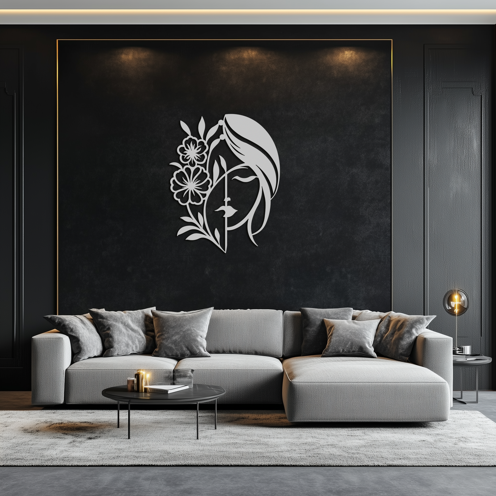 Woman with Flower Wall Art
