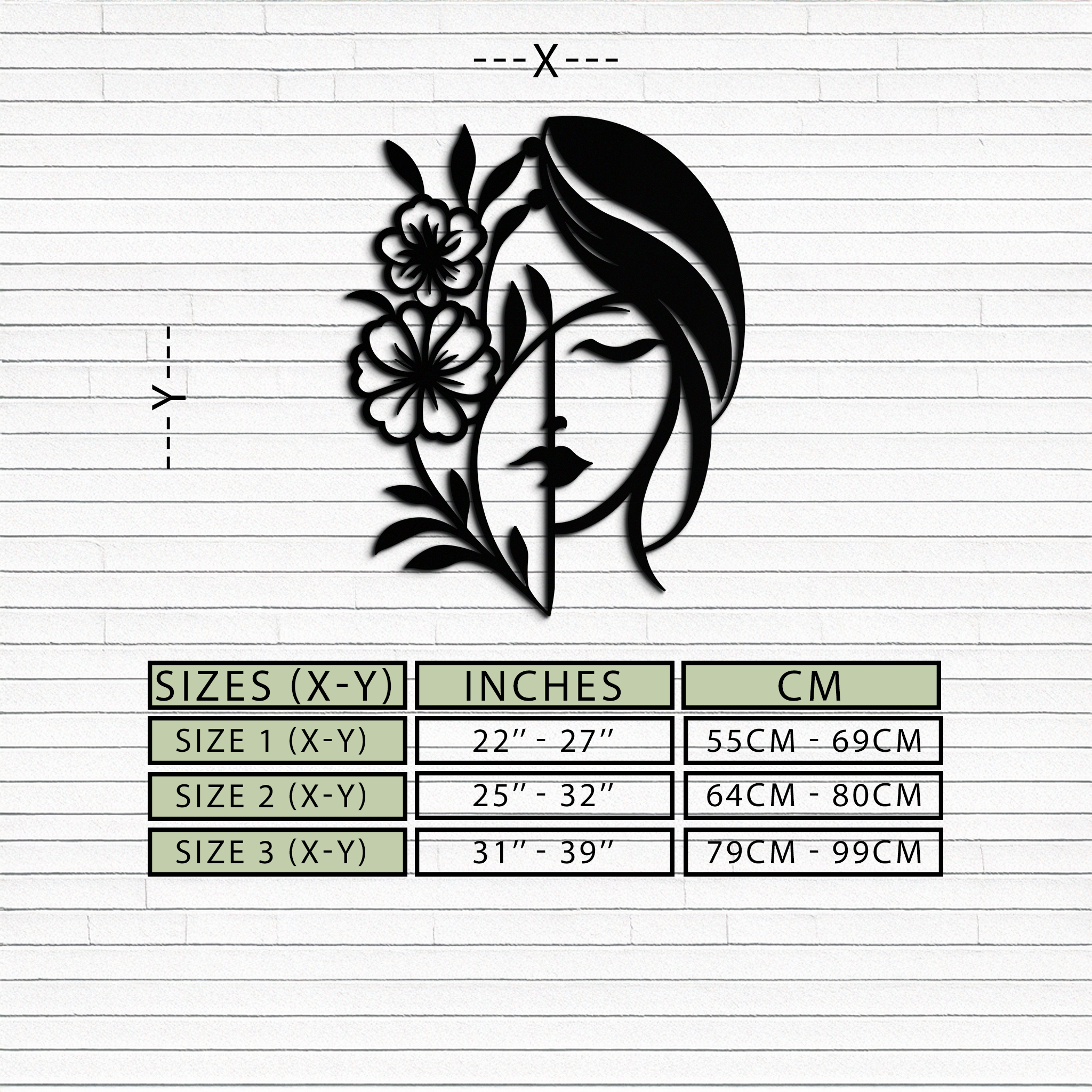 Woman with Flower Wall Art