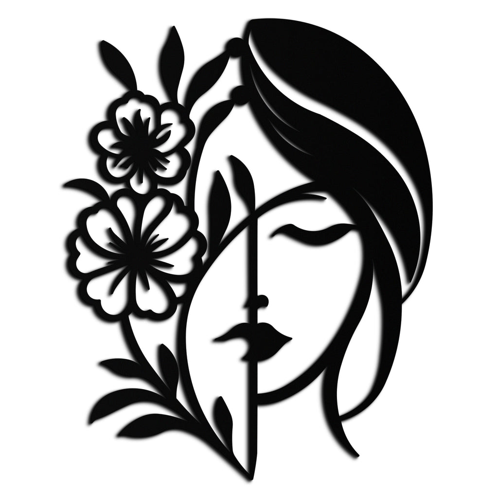 Woman with Flower Wall Art