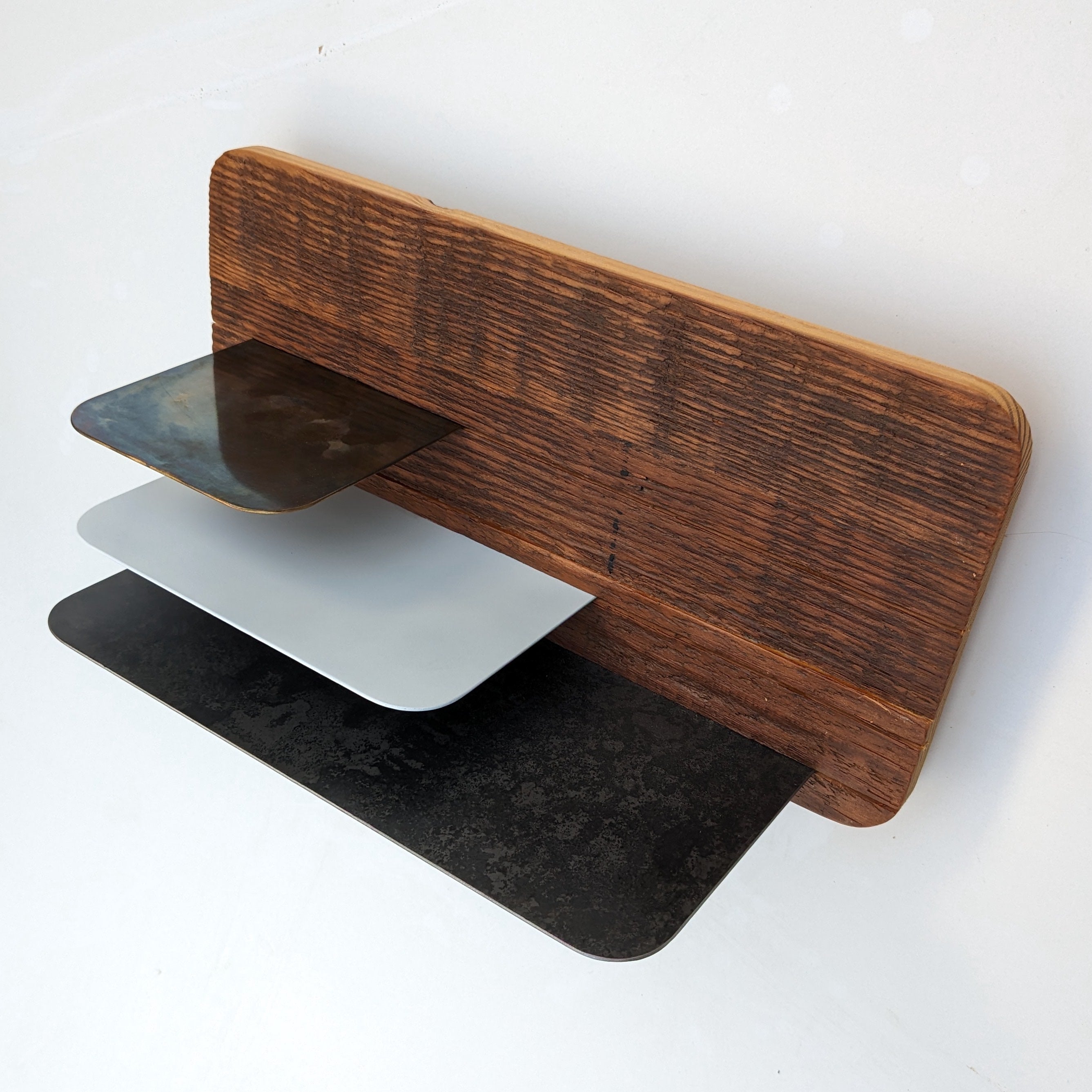 Groove Shelves Backers; Modular Wood Shelf Backing for Curated Plant Displays