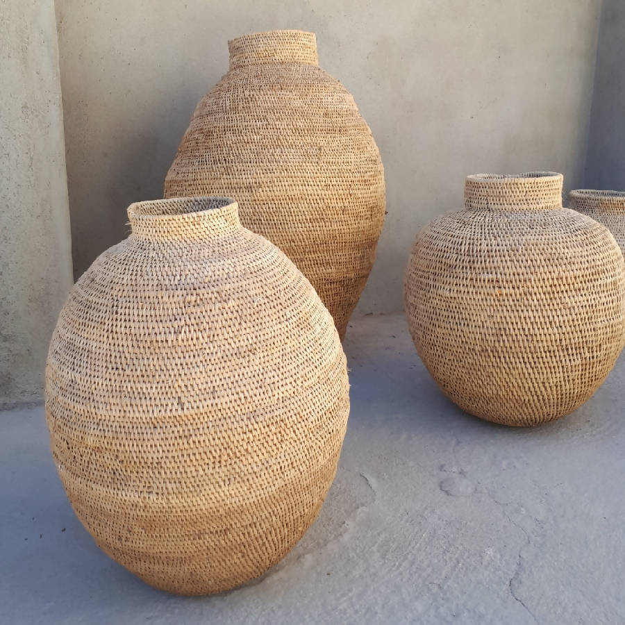 Buhera Cane Basket; Handwoven Storage Basket for Earthy Home Decor