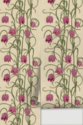 Campanas Wallpaper, tan and purple
